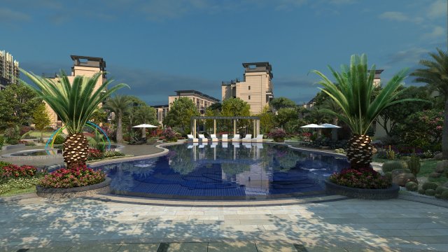 Condominium 3D 模型 .c4d .max .obj .3ds .fbx .stl .blend 