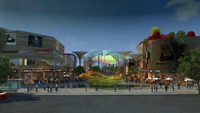 The mall 3D मॉडल .c4d .max .obj .3ds .fbx .stl .blend 