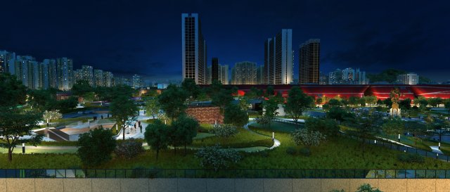 City night view Modelo 3D .c4d .max .obj .3ds .fbx .stl .blend 