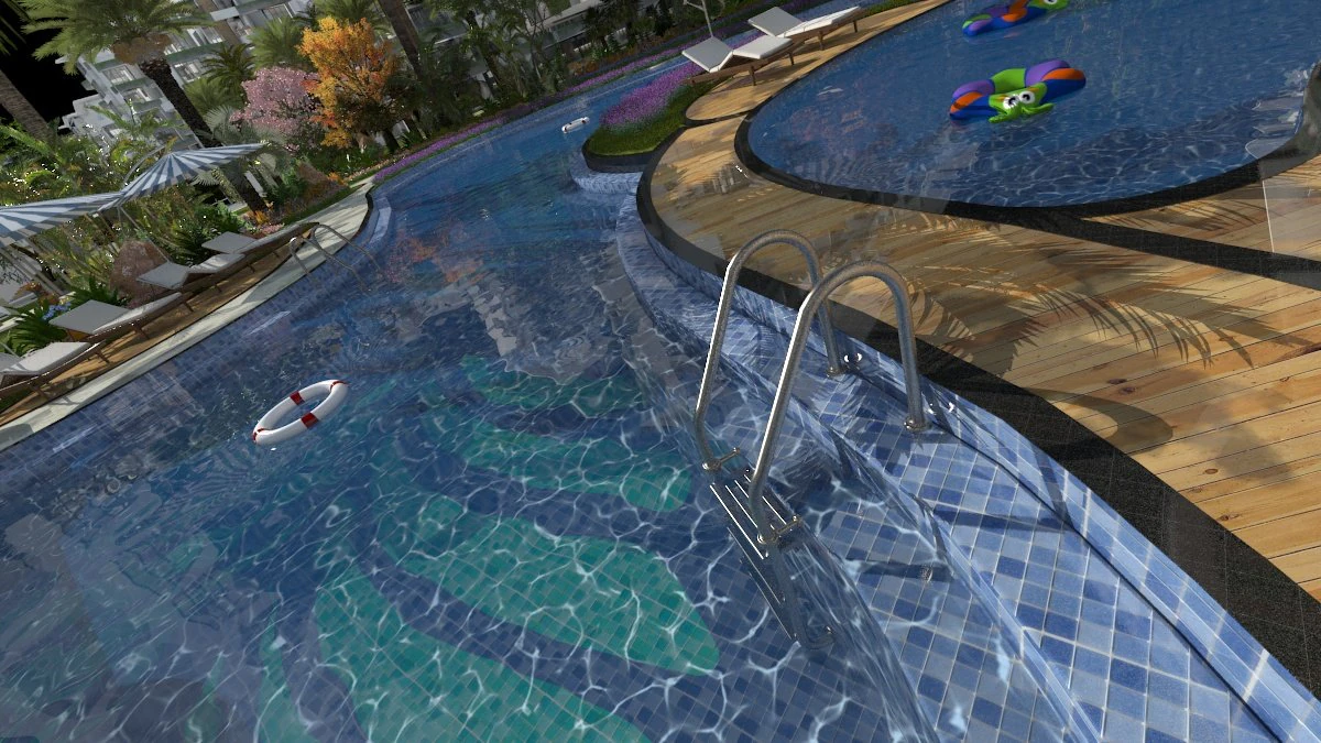 Бассейн 3D Модель .c4d .max .obj .3ds .fbx .stl .blend 