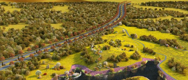 Highway 3D Model .c4d .max .obj .3ds .fbx .stl .blend