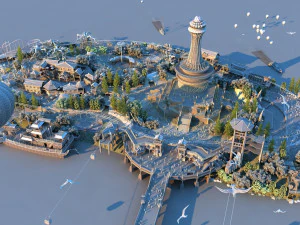 Island paradise 3D Model