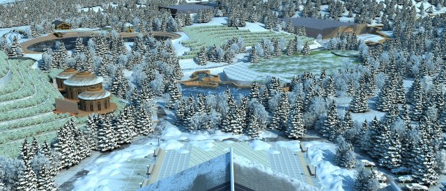 Ranch snow scene Modèle 3D .c4d .max .obj .3ds .fbx .stl .blend 