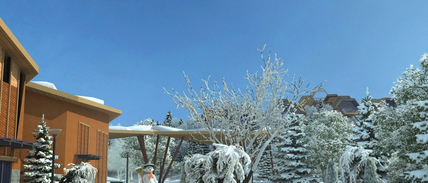 Ranch snow scene 3D Model .c4d .max .obj .3ds .fbx .stl .blend 