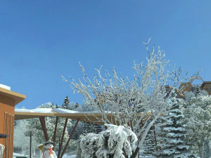Ranch snow scene 3D Model