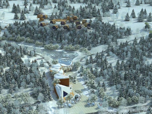 Ranch snow scene 3D Model