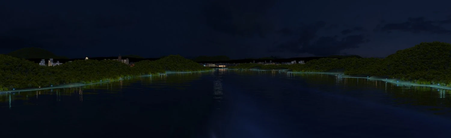 Night view by the lake 3D Model .c4d .max .obj .3ds .fbx .stl .blend 