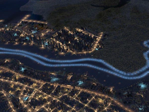Night view by the lake 3D Model