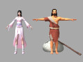 Ancient men and women 3D Models