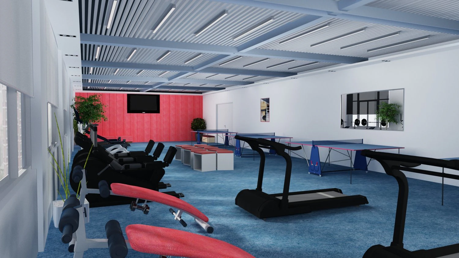 Gym 3D Model .c4d .max .obj .3ds .fbx .stl .blend 