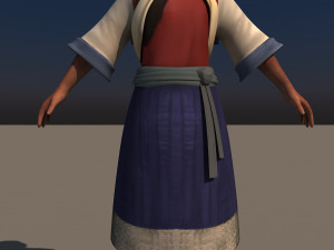 Naxi woman Modèle 3D