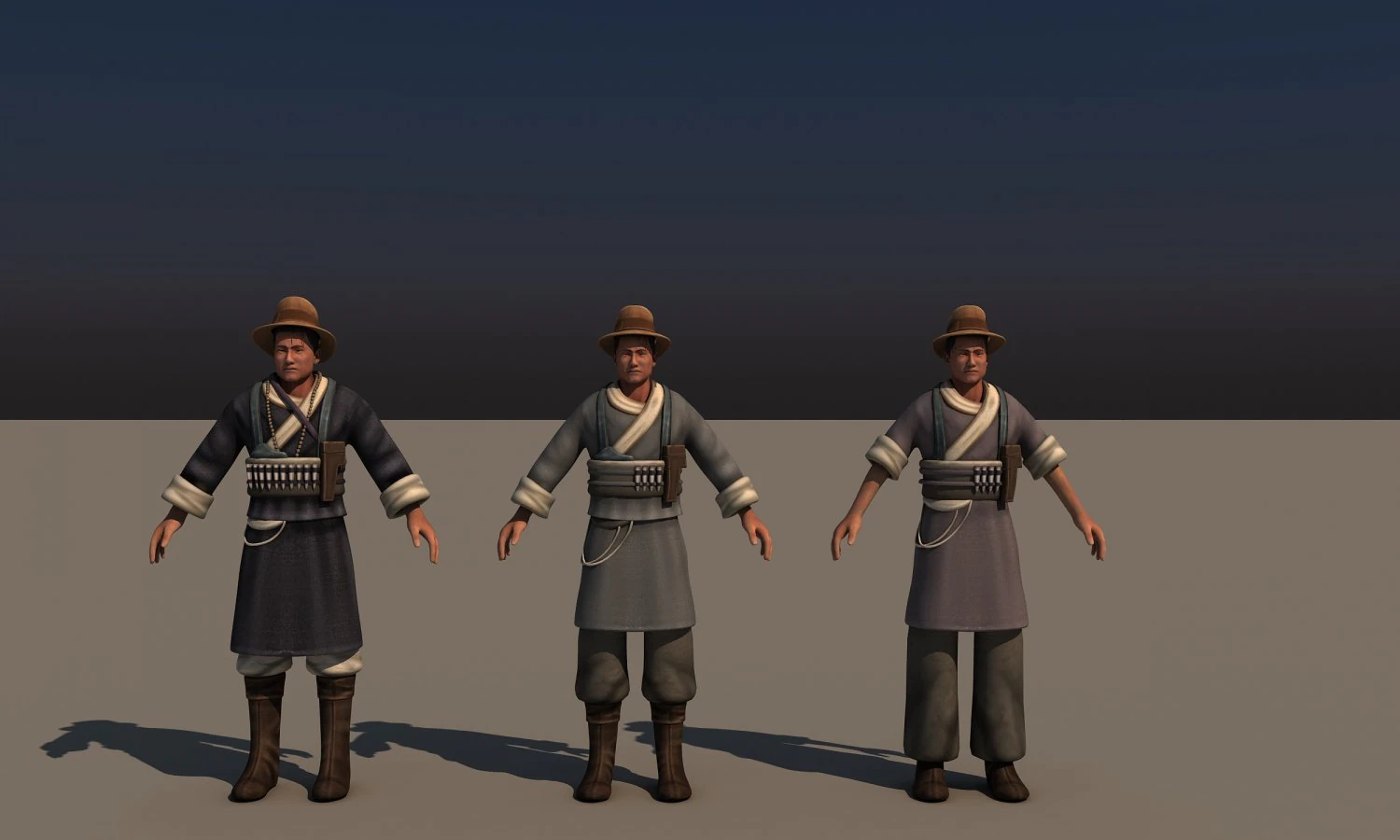 Naxi man 3D Model .c4d .max .obj .3ds .fbx .stl .blend 