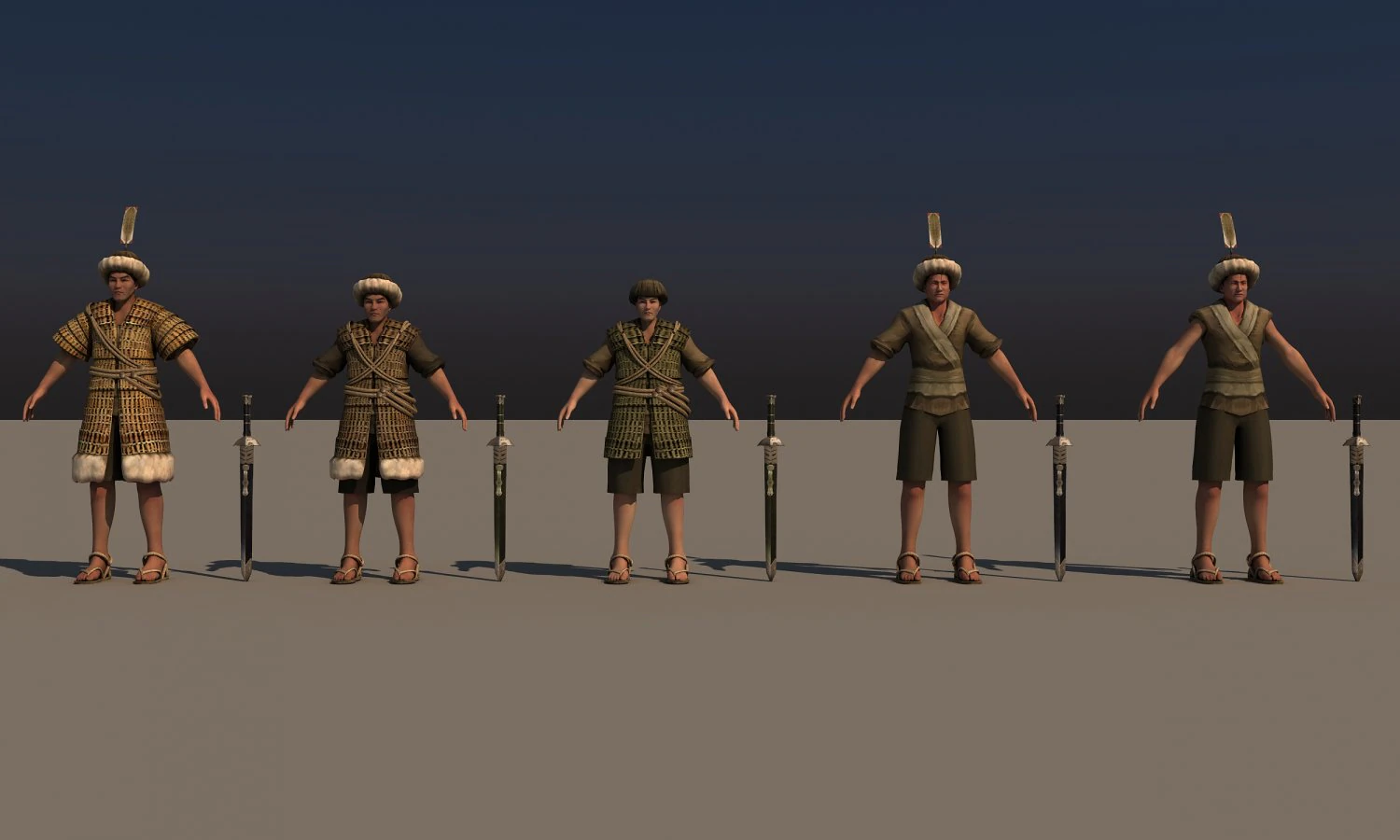 Prajurit Naxi Model 3D .c4d .max .obj .3ds .fbx .stl .blend 