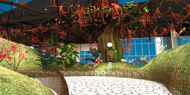 Botanical garden 3D Model .c4d .max .obj .3ds .fbx .stl .blend 