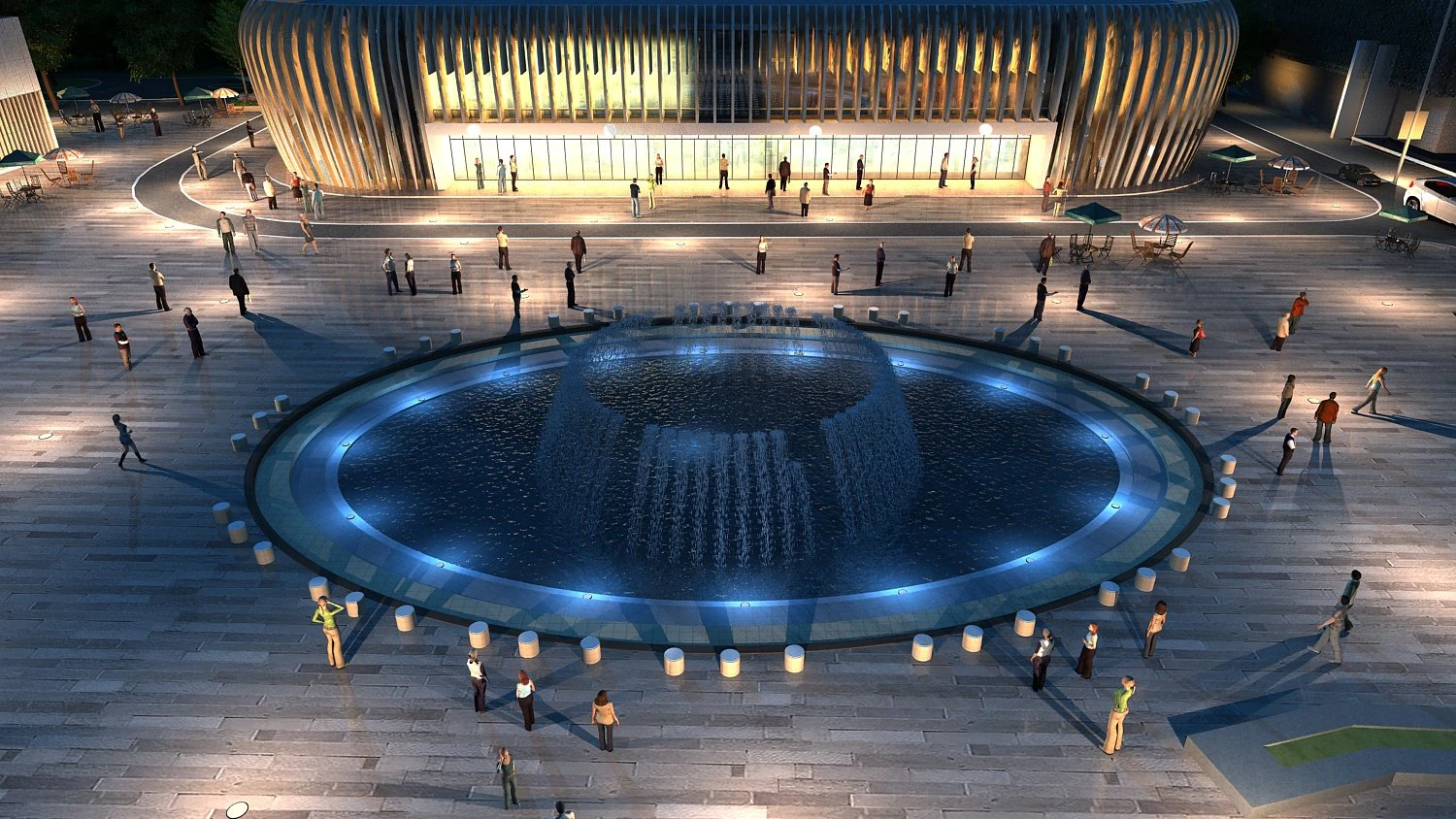 Fountain 3D Model .c4d .max .obj .3ds .fbx .stl .blend 