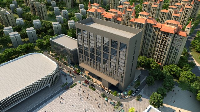 Hotel 3D Model .c4d .max .obj .3ds .fbx .stl .blend 