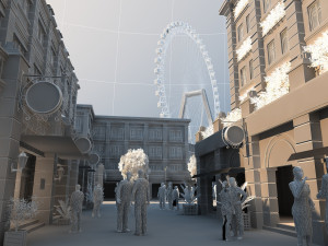 Commercial street Modelo 3D