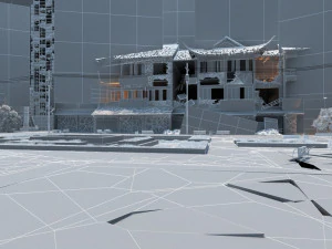 Earthquake scene 3D Model
