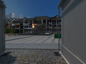 Earthquake scene 3D Model