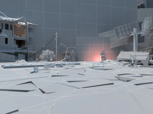 Earthquake scene 3D Model
