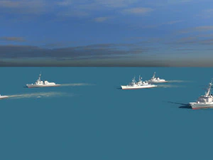 Warship 3D Model