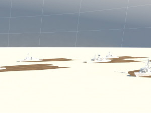 Warship 3D Model