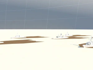 Warship 3D Model