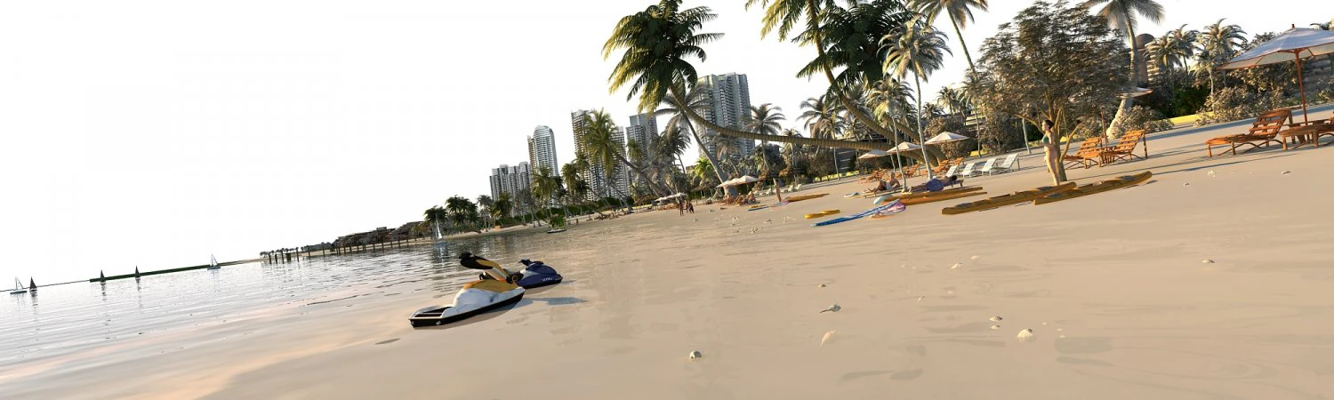 Beach 3D Model .c4d .max .obj .3ds .fbx .stl .blend