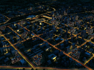 Xinjiang Hotan Night Scene Model 3D