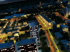 Xinjiang Hotan Night Scene 3D Model
