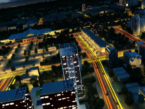 Xinjiang Hotan Night Scene 3D Model