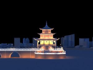 Ancient restaurant 3D Model