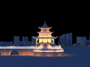 Ancient restaurant 3D Model