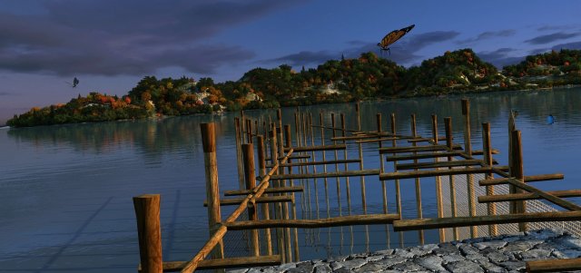 Hangzhou West Lake 3D Модель .c4d .max .obj .3ds .fbx .stl .blend 