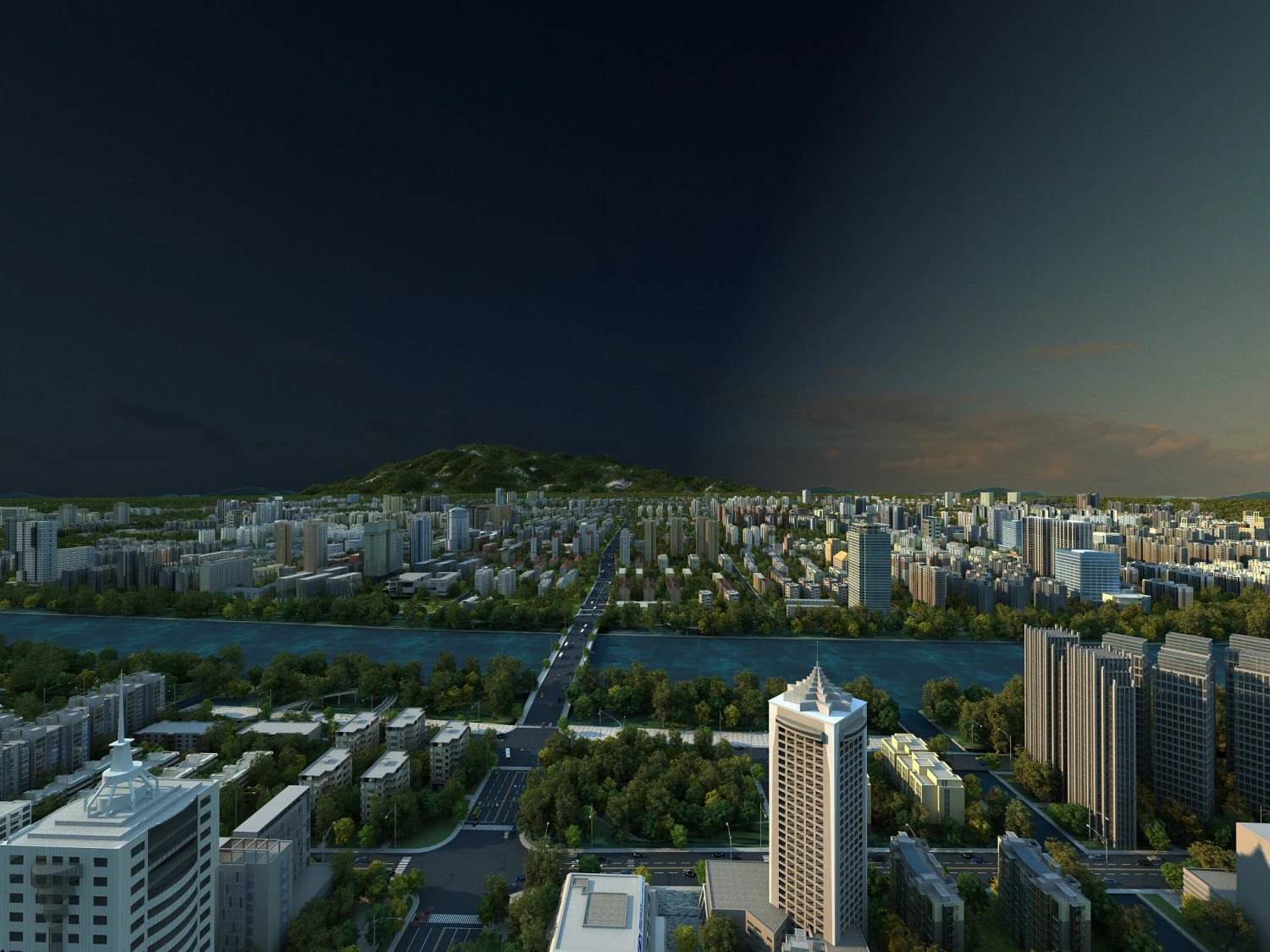 City building 3D Model .c4d .max .obj .3ds .fbx .stl .blend