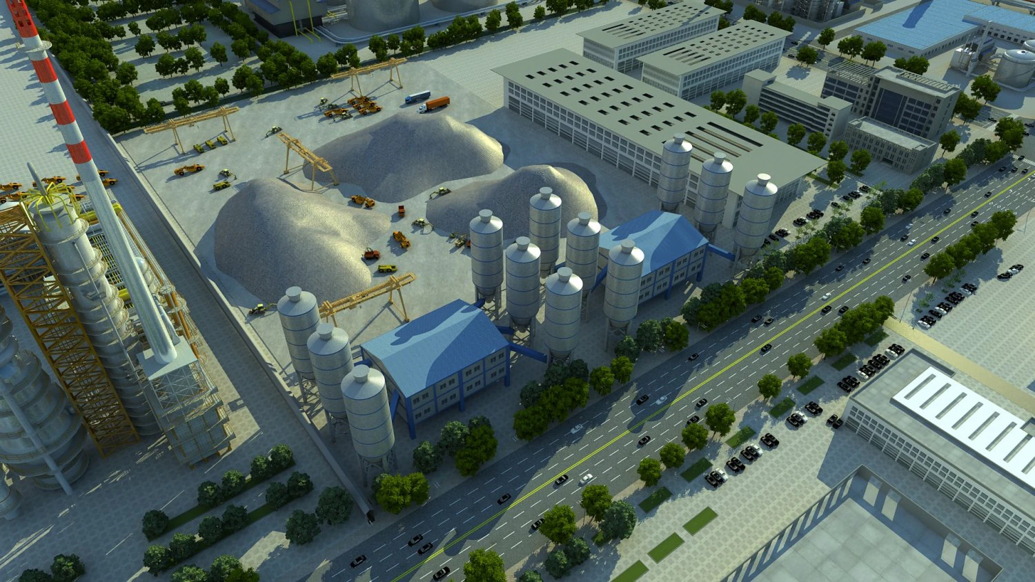 Factory 3D Model .c4d .max .obj .3ds .fbx .stl .blend 
