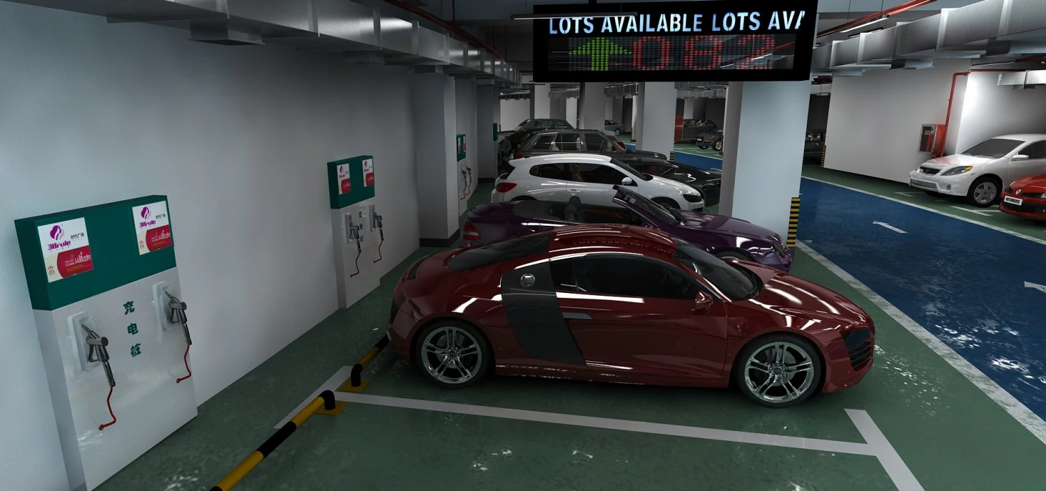 Parking lot 3D Model .c4d .max .obj .3ds .fbx .stl .blend