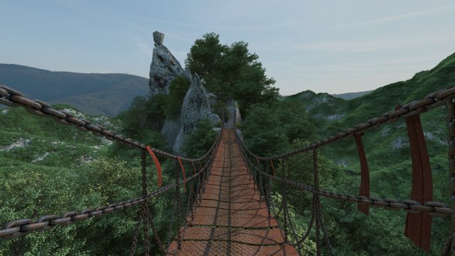 Chain bridge 3D मॉडल .c4d .max .obj .3ds .fbx .stl .blend 