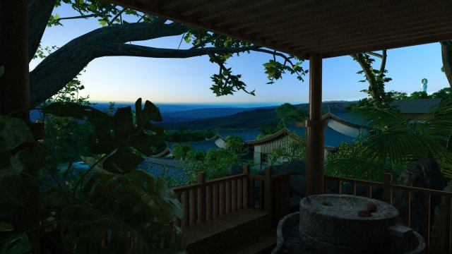 Guanyin Mountain 3D Модель .c4d .max .obj .3ds .fbx .stl .blend 