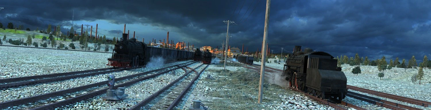 Train station 3D Model .c4d .max .obj .3ds .fbx .stl .blend