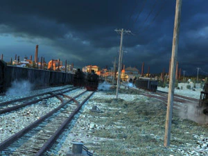 रेलवे स्टेशन 3D मॉडल