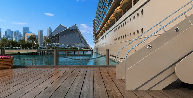 Pier 3D Model .c4d .max .obj .3ds .fbx .stl .blend 