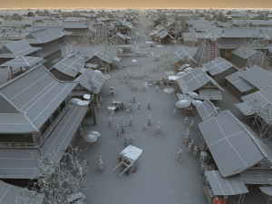 Ancient market 3D मॉडल