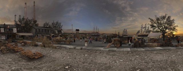 Ancient port 3D Модель .c4d .max .obj .3ds .fbx .stl .blend 