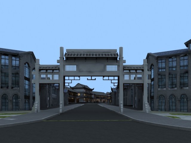 Ancient architecture 3D 模型 .c4d .max .obj .3ds .fbx .stl .blend 