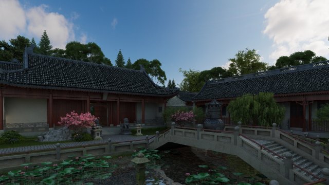 Temple Modelo 3D .c4d .max .obj .3ds .fbx .stl .blend 