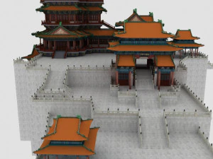 Ancient restaurant 3D Model