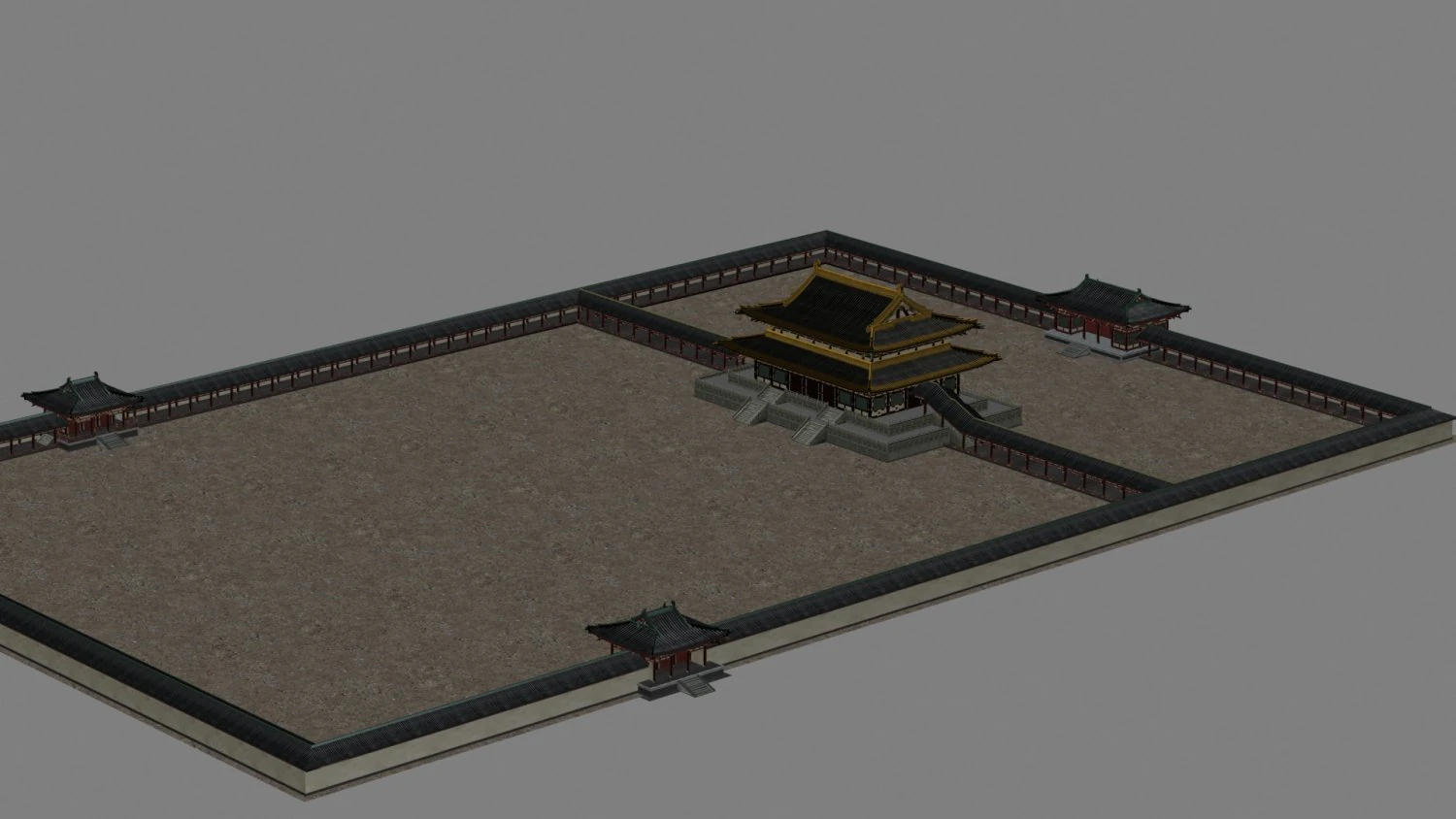 Ancient architecture 3D Model .c4d .max .obj .3ds .fbx .stl .blend 