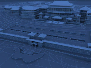 Ancient restaurant 3D Model