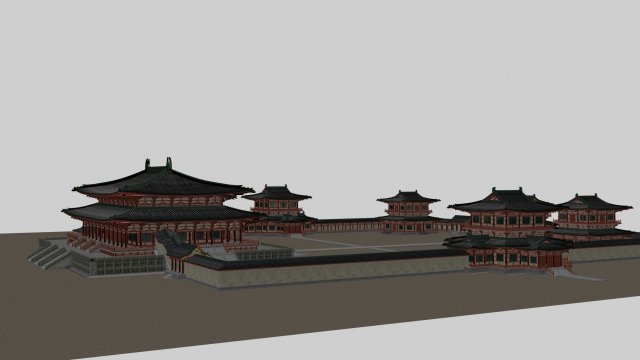 Ancient palace 3D 모델 .c4d .max .obj .3ds .fbx .stl .blend 
